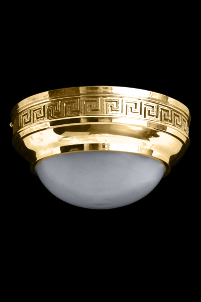 Greek Key Flush Mount